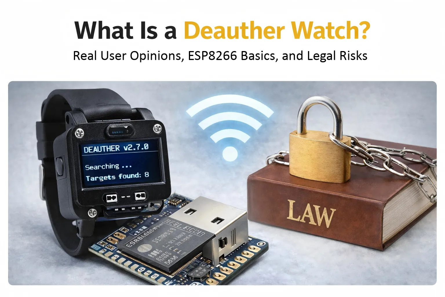 What Is a Deauther Watch? Real User Opinions, ESP8266 Basics and Legal Risks Explained