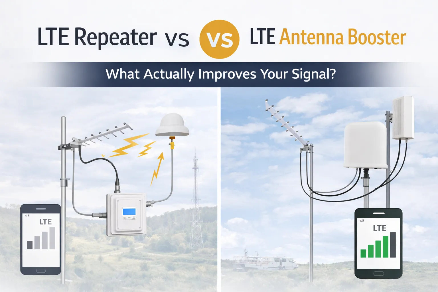 LTE Repeater vs LTE Antenna Booster: что на самом деле улучшает ваш сигнал?