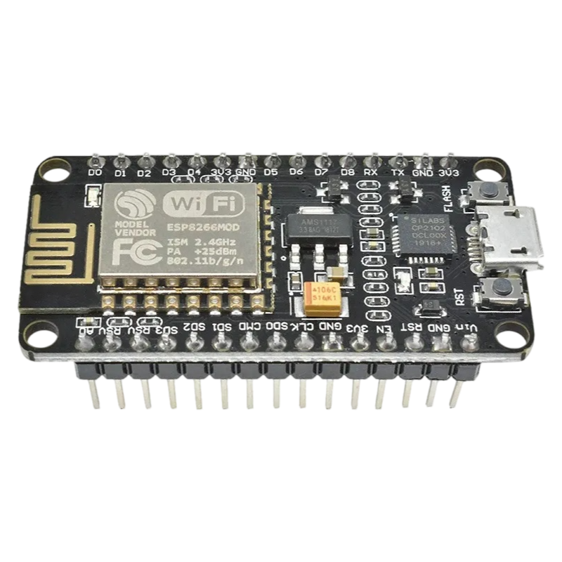 Elecbee ESP8266 NodeMCU Development Board 2.4GHz WiFi CP2102 Micro-USB with Pre-Soldered Headers
