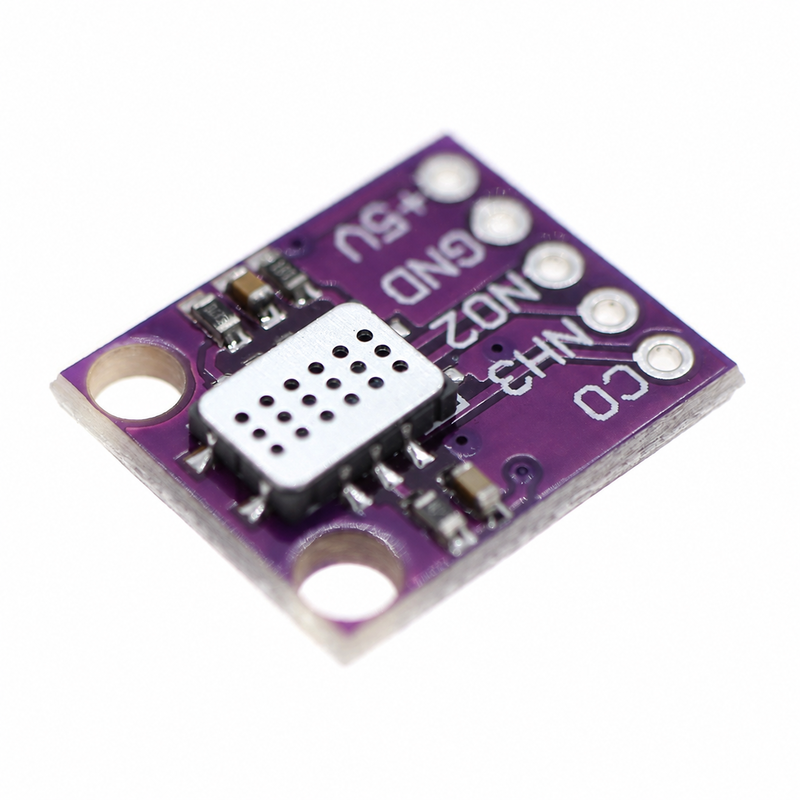 Angled view of the purple CJMCU-6814 module with shielded MiCS-6814 gas sensor