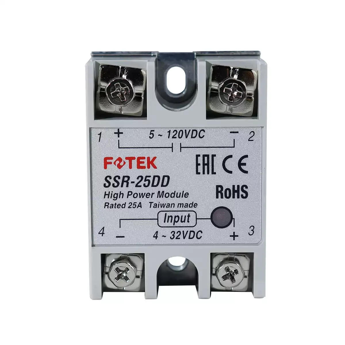 Твердотельное реле Elecbee SSR-25DD DC-DC 25A 4-32VDC управление нагрузкой 5-120VDC