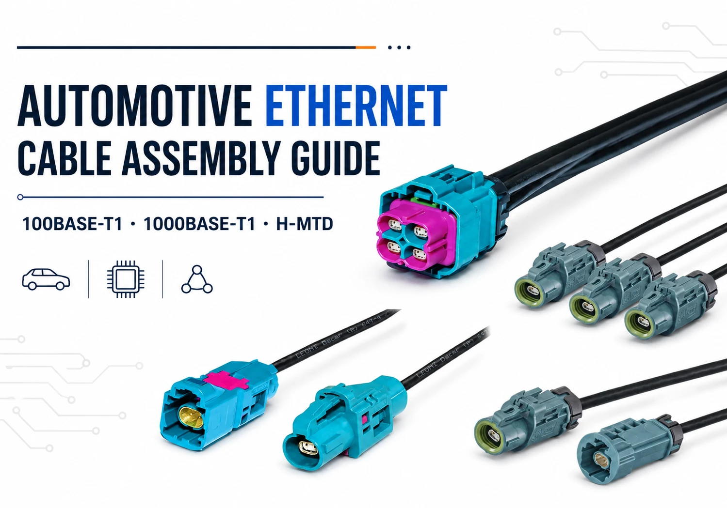 Automotive Ethernet Cable Assembly Guide: How to Choose the Right Cable, Connector and H-MTD Interface