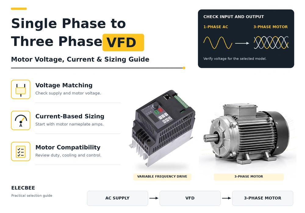 Single Phase to Three Phase VFD: Sizing & Motor Guide