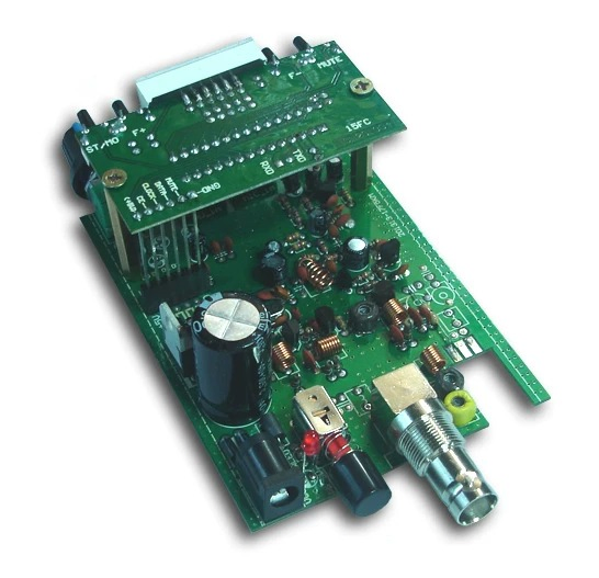Rear view of the assembled BH1415F stereo FM transmitter board