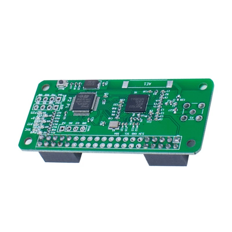 Front component view of the MMDVM HS HAT digital radio hotspot board