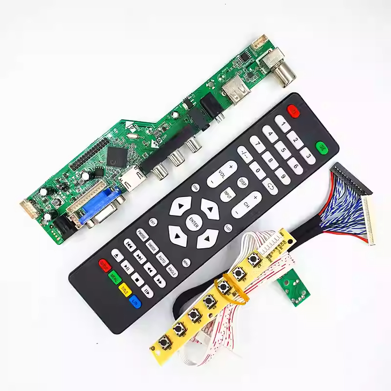Elecbee Universal TV Mainboard ZS.Z53 RL.BK1.PA Z53BK1 T.V56.03 Controller Board for LED LCD Screen Repair and Monitor Conversion DIY Kit