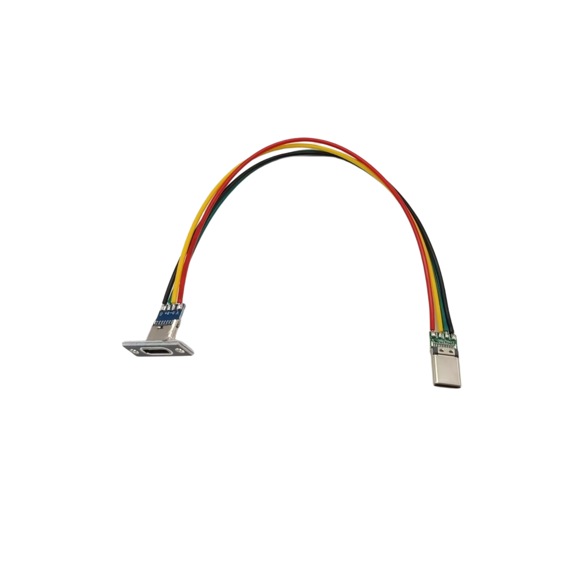 Elecbee Réceptacle femelle USB Type C à montage sur panneau vers mâle Type C avec câble de 60 cm