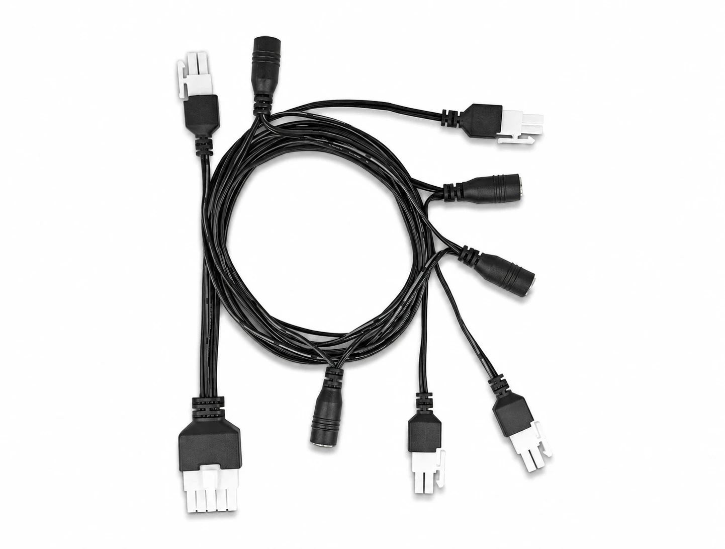 كابل Elecbee Mini-Fit 4.2 مم 10 دبوس ذكر إلى 4 × DC 5.5 × 2.5 مم أنثى و 4 × ميني فيت 4.2 مم 2 دبوس ذكر أسود