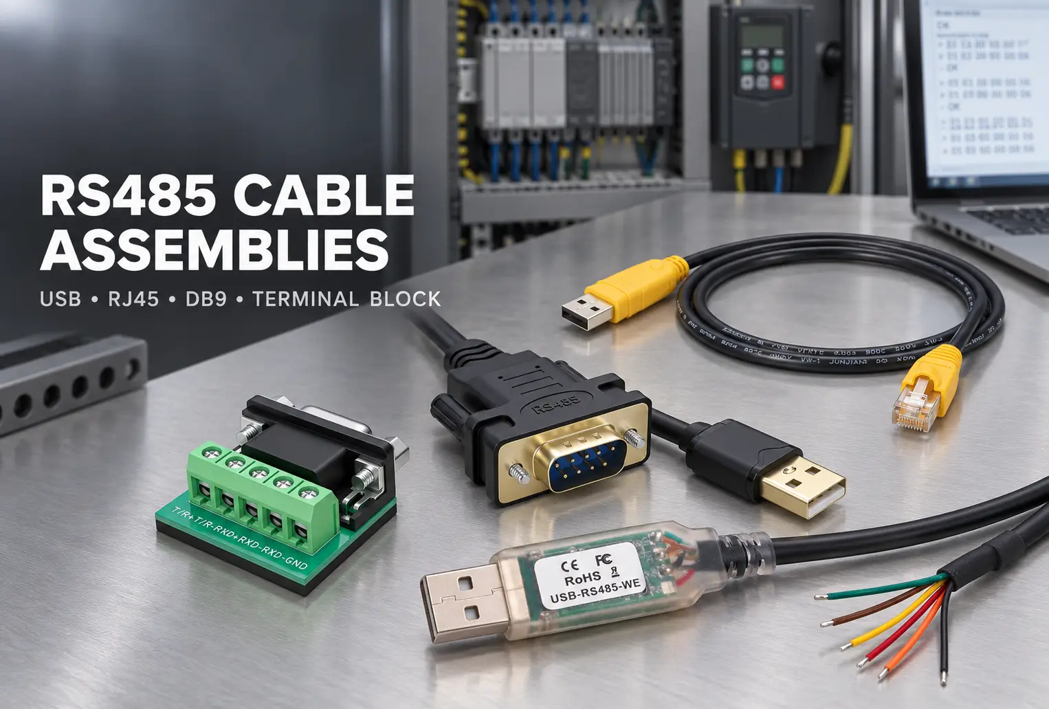Assiemi di cavi RS485 e adattatori da USB a RS485