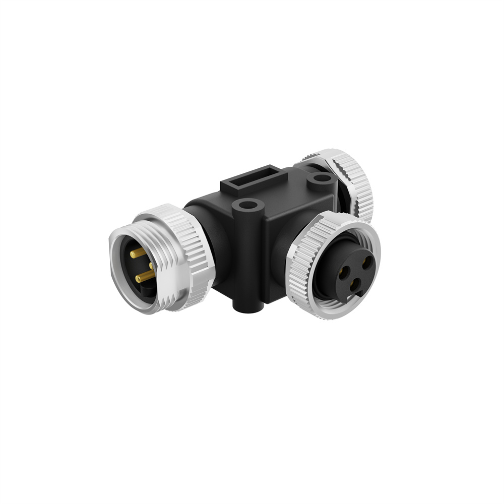 7/8" Power T-Splitter, 3 Pin, 1 Male to 2 Female, 13A Power Distribution Adapter, IP67