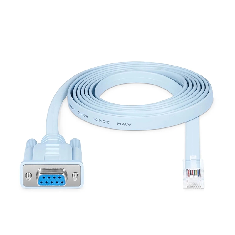 RJ45 转RS232 DB9 9Pin串口公转RJ45母Cat5以太网LAN线
