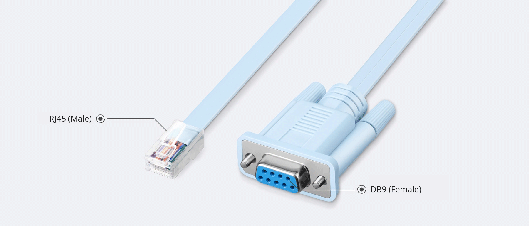 RJ45 转RS232 DB9 9Pin串口公转RJ45母Cat5以太网LAN线