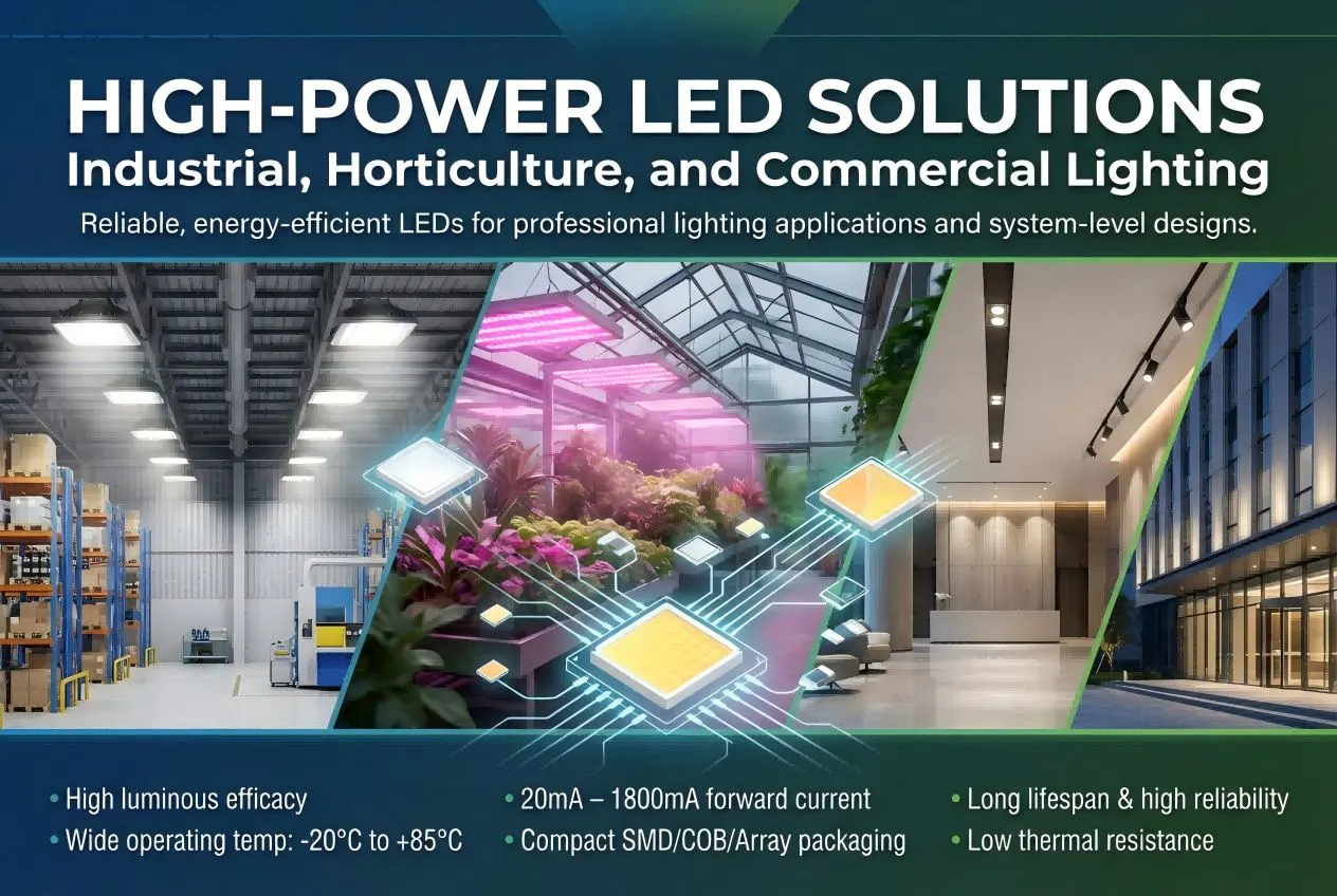 大功率LED解决方案 – 工业、园艺和商业照明