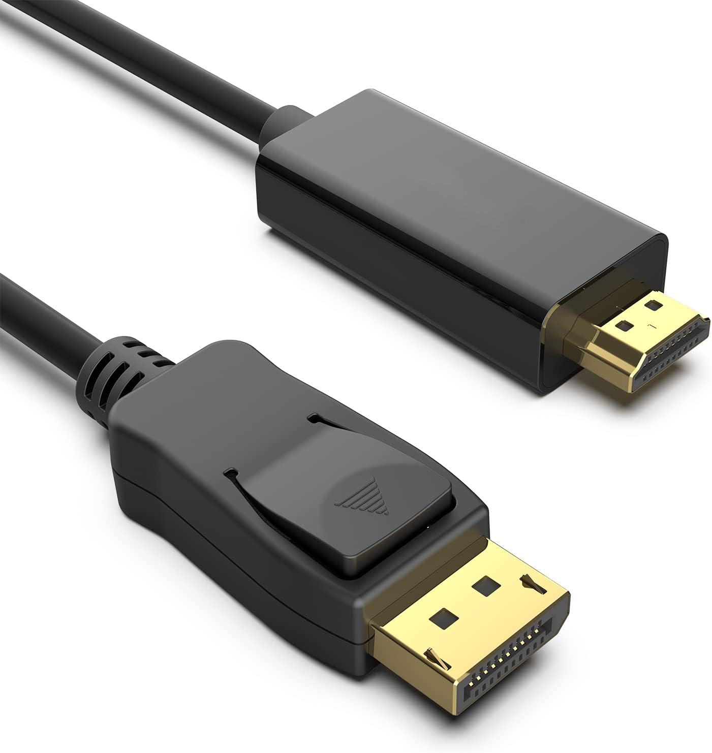 Elecbee 4K DisplayPort to HDMI 1.8M Gold-Plated Cable, Uni-Directional DisplayPort to HDMI Adapter Male to Male Black