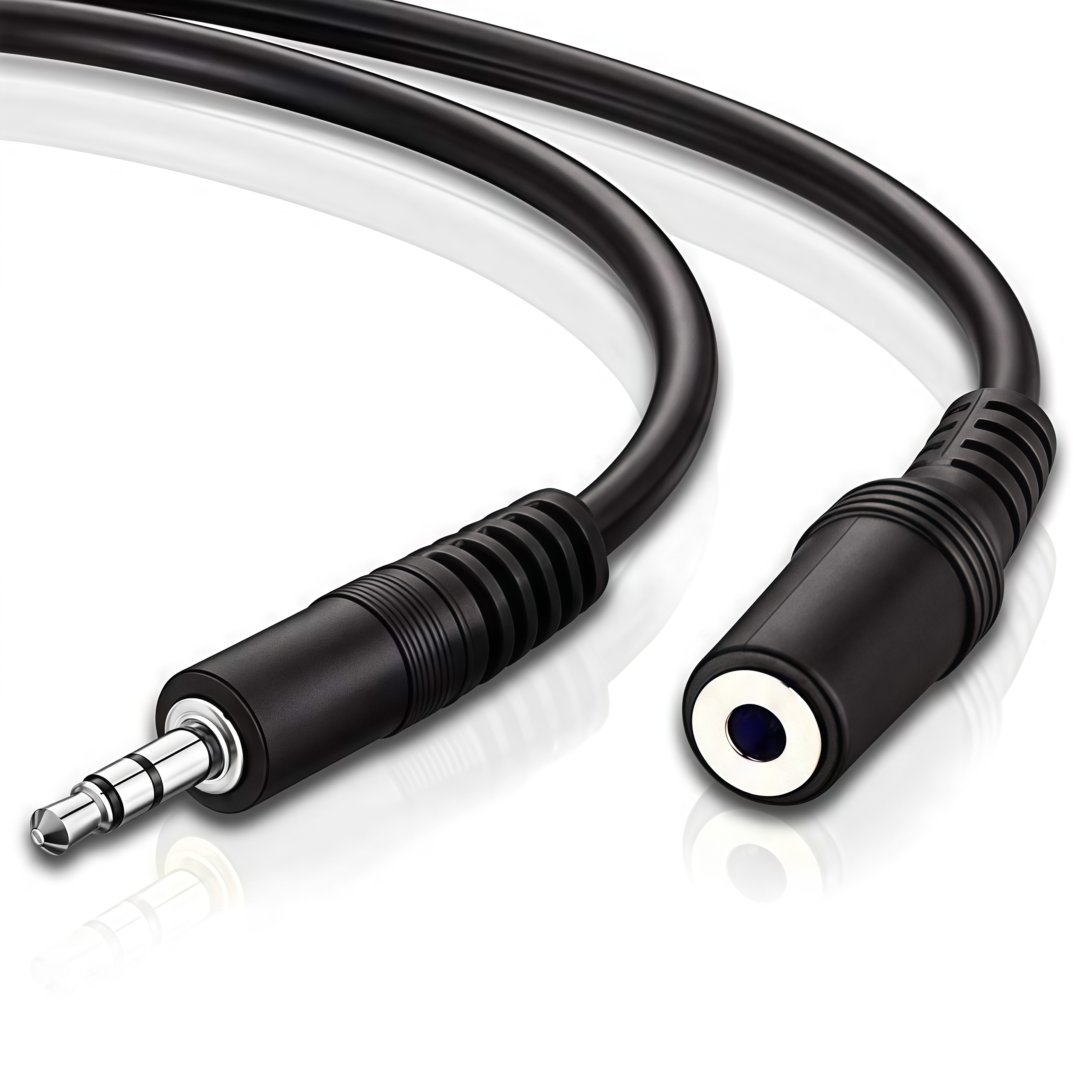 Elecbee 3.5mm Male to Female Straight Stereo Audio Video Cable 1.5M
