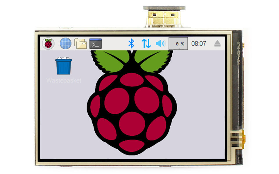 Elecbee 3.5 inch HDMI IPS Touchscreen for Raspberry Pi 4B 3B Zero 2W, 480x320 Resistive Touch Display Module with 1080p Support and OSD Menu