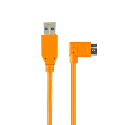 Elecbee USB 3.0 to Right Angle Micro-B Cable 5M | for Fast Transfer and Connection Between Camera and Computer