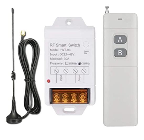 Elecbee 6000 英尺远距离 DC12V 24V 36V 48V 遥控开关 433Mhz 遥控发射器