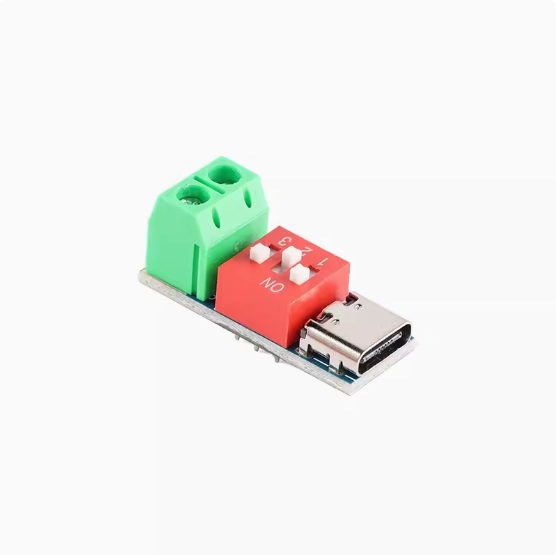 Elecbee 原装 PDSink PD诱骗器 QC PD快充测试板可调电压 5~20V拨码调节