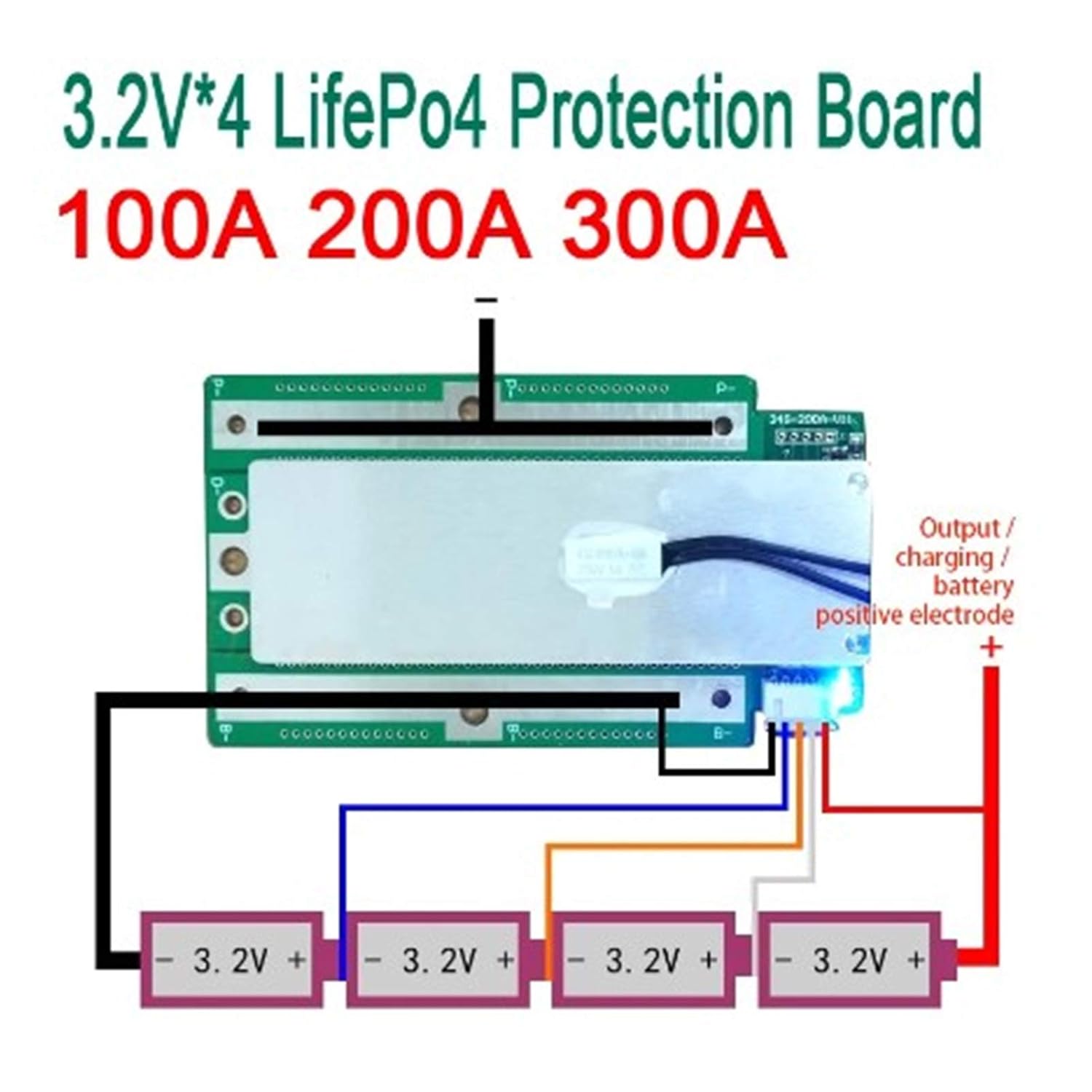 Elecbee 4S 100A 200A 300A 3.2V LifePo4磷酸铁锂保护板