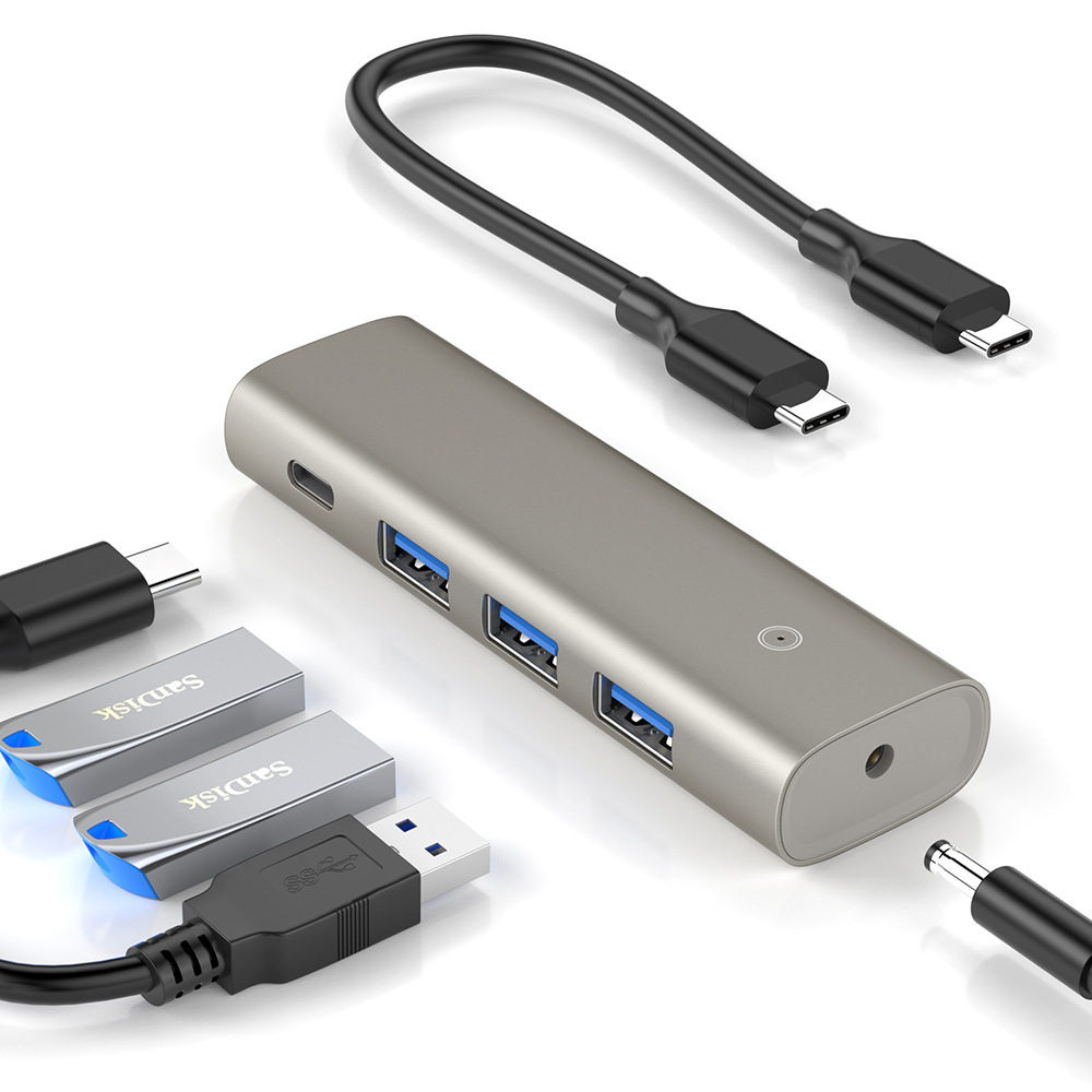 Elecbee 跨境type-c扩展坞HUB集线器四合一 USB3.2 Gen2拓展坞分线器批发