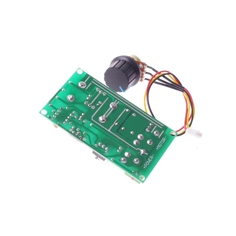 Rear PCB view of the PWM DC motor speed controller
