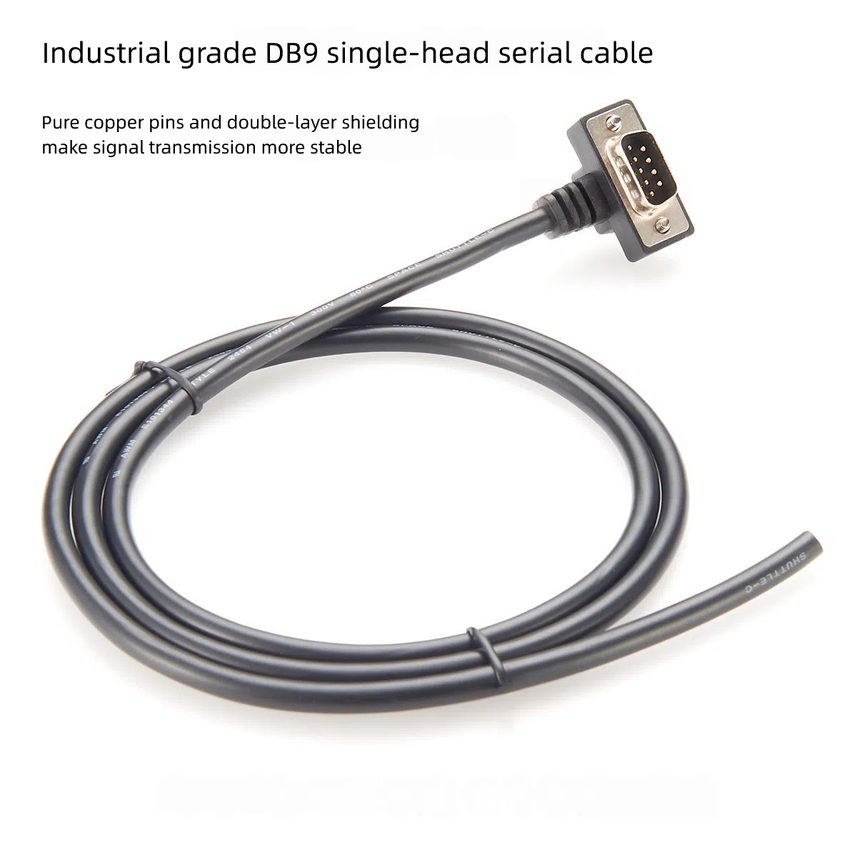 Elecbee Low-profile DB9 Male/Female Down Angle Single Ended Serial Cable 1 Meter Connectors For Pos Scanner Modem Etc female