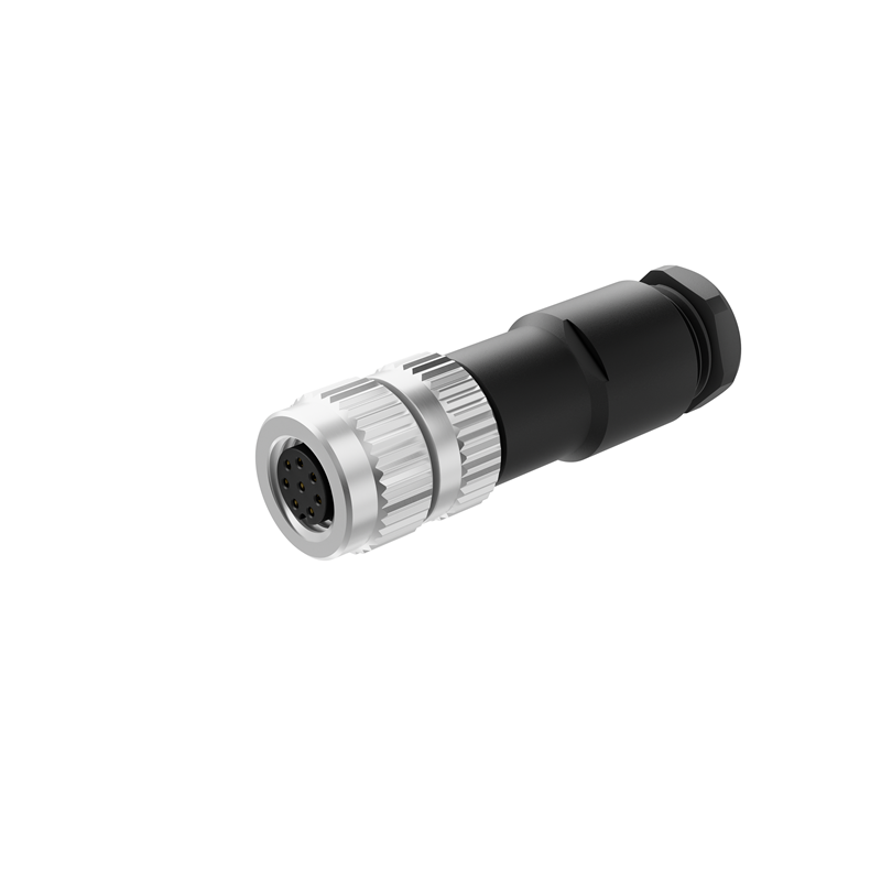 Elecbee M8 6 Pin Female Connector Waterproof Assemblely Cable Unshiled Straight Plug