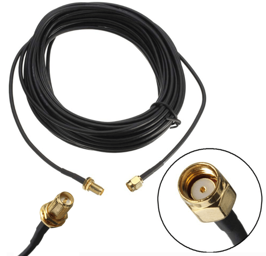 Elecbee RP-SMA Female to RP-SMA Male Extension cable Connector,RG174 1M length