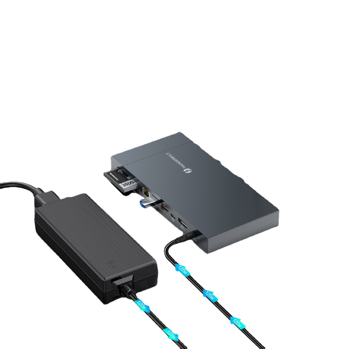 Elecbee Thunderbolt 3雷电3扩展坞PD 8k视频Type-C拓扩展坞可外接显卡坞