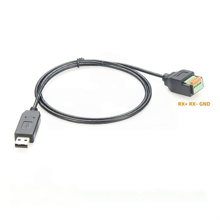 Elecbee USB to RS485 RS422 Adapter Cable with FTDI Chip 1M- 5-Pin Push-In Terminal, Plug-and-Play, Ideal for Industrial Automation and Control Systems