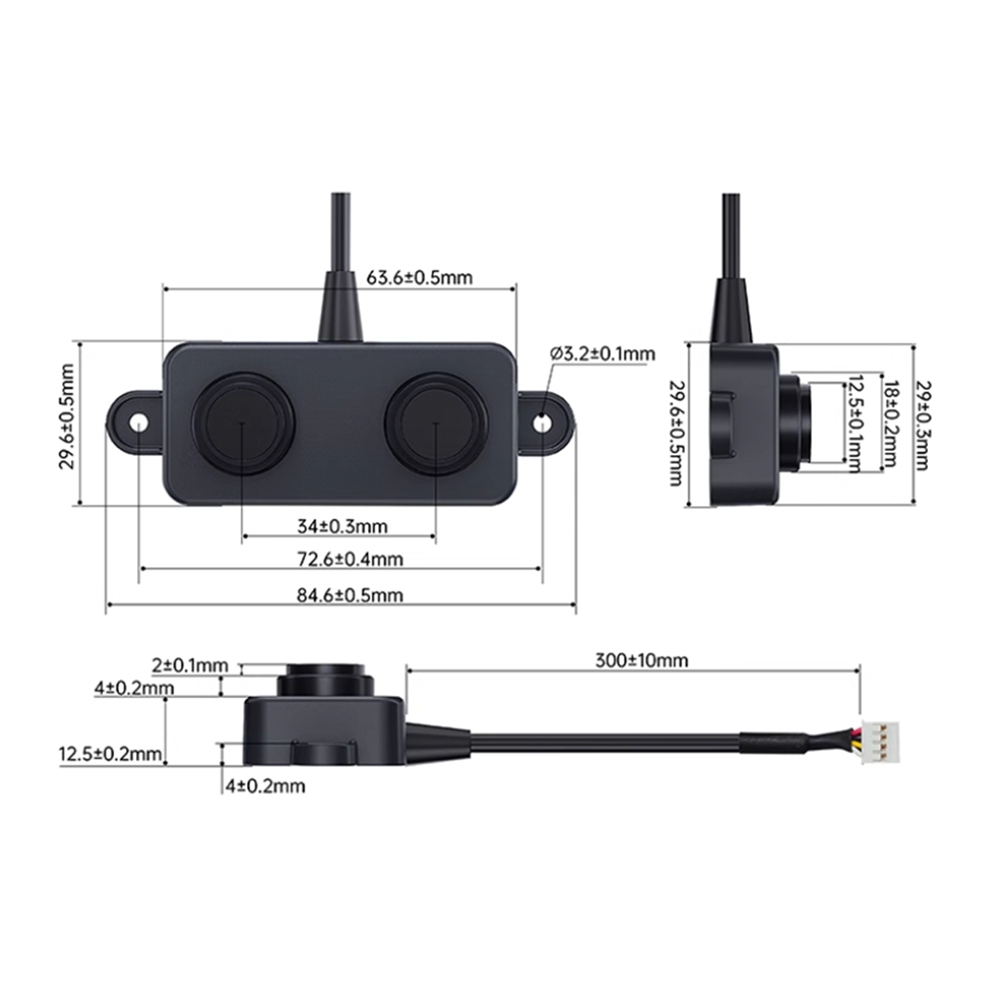 Elecbee DYP-A02YY PWM/UART DC5V 超声波测距传感器 超声波防水距离传感器 防水探头 超声波模块 UART serial port