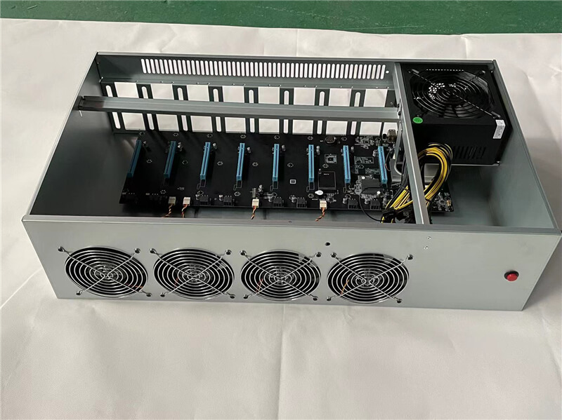 マザーボード BTC-S37 Mining Rig Case 7 GPU Miner Rig China BTC S37 D37 T37 Chassis Mining Case with 4 Fan Bitcoin ETH