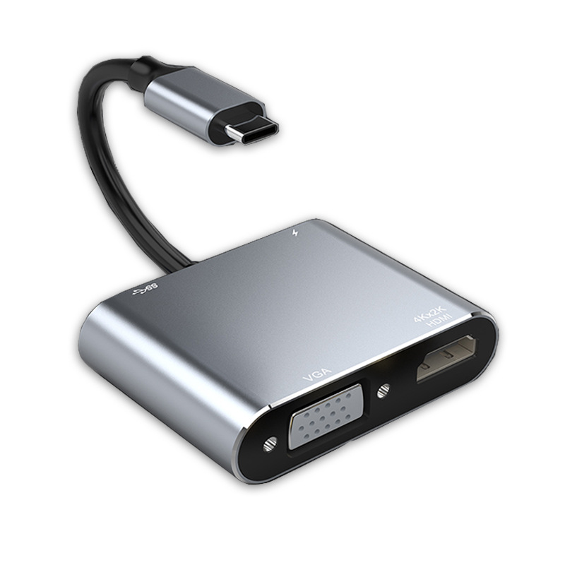 Elecbee Type-C扩展坞USB C转HDMI/VGA/USB 3.0/ PD充电适用switch转换器