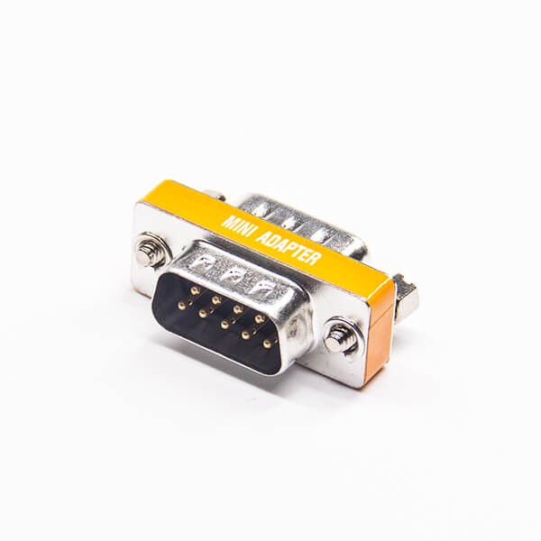 Elecbee 9 Pin Mini Gender Changer Metal Standard D-Sub Male To Male Straight DB Adapter