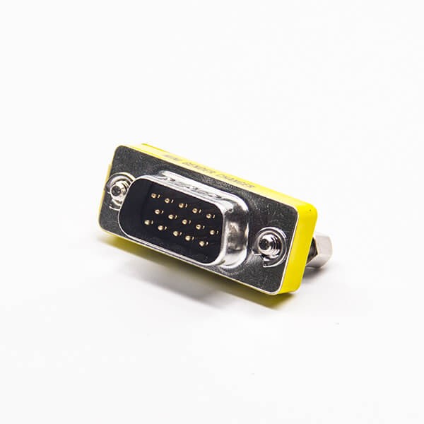Elecbee D Sub To VGA Adapter 180 Degree High Density D-Sub Male to Female 15 Pin Metal