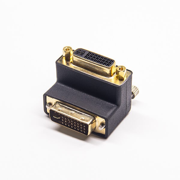 Elecbee DVI 90 Degree Connector Male 24+5Pin To DVI Female 24+5Pin Connectors
