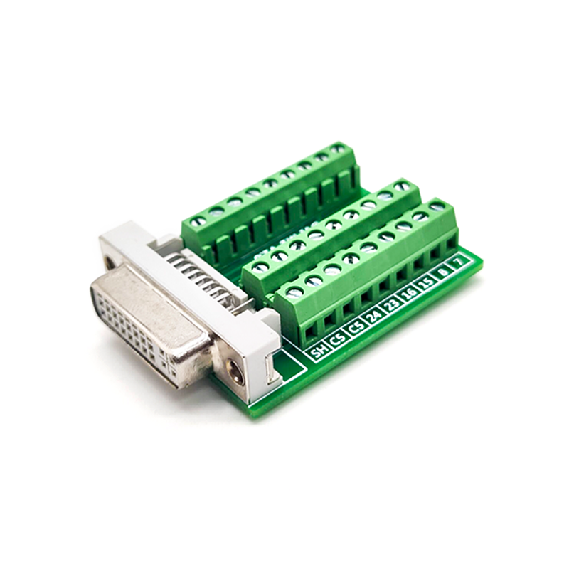 Elecbee Dvi A Connector Straight 24+1Pin Female Cable Terminal 27 Holes To Straight Breakout Board Adapter