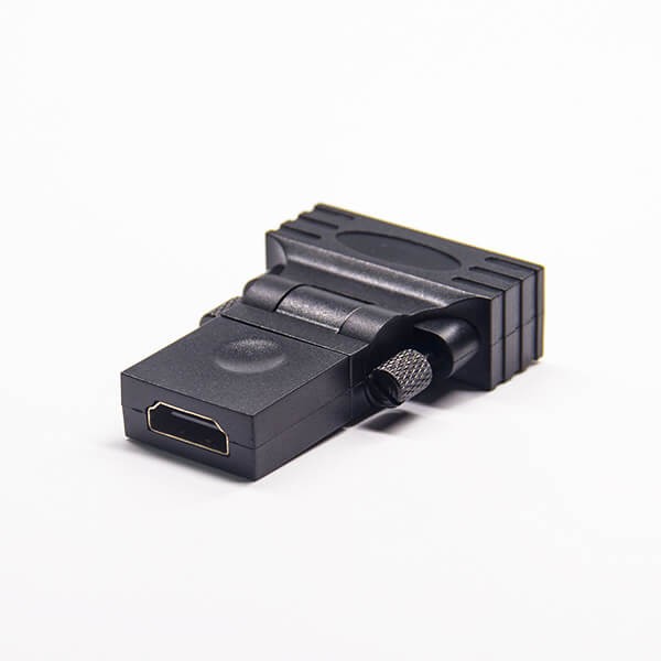 Elecbee Dvi To Hdmi Adapter DVI 24+1Pin Male To HDMI Female Right Angle Rotate 360 Degrees