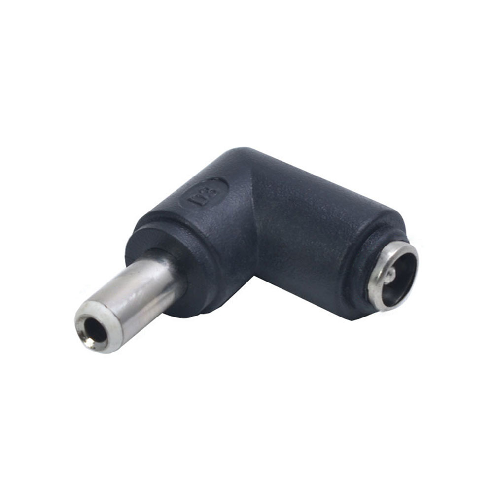 Elecbee 直流电源连接器DC5.5x2.1mm母转DC5.5x2.5mm公头DC连接器弯式