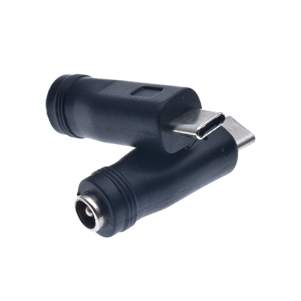 Elecbee DC Connector DC 5.5x2.1mm Jack to Type-C Plug Straight Adapter