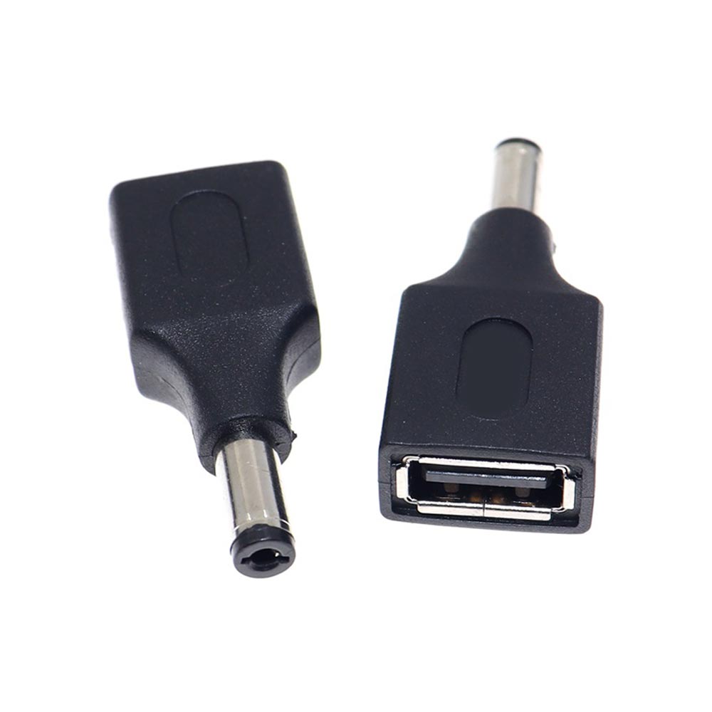 Elecbee 电源转换头DC5.5x2.1mm公转USB A母 插头充电转换器5V