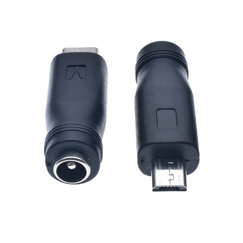 Elecbee DC Power Connector Adapter DC 5.5x2.1mm Jack to MICRO USB Plug Straight Converter 