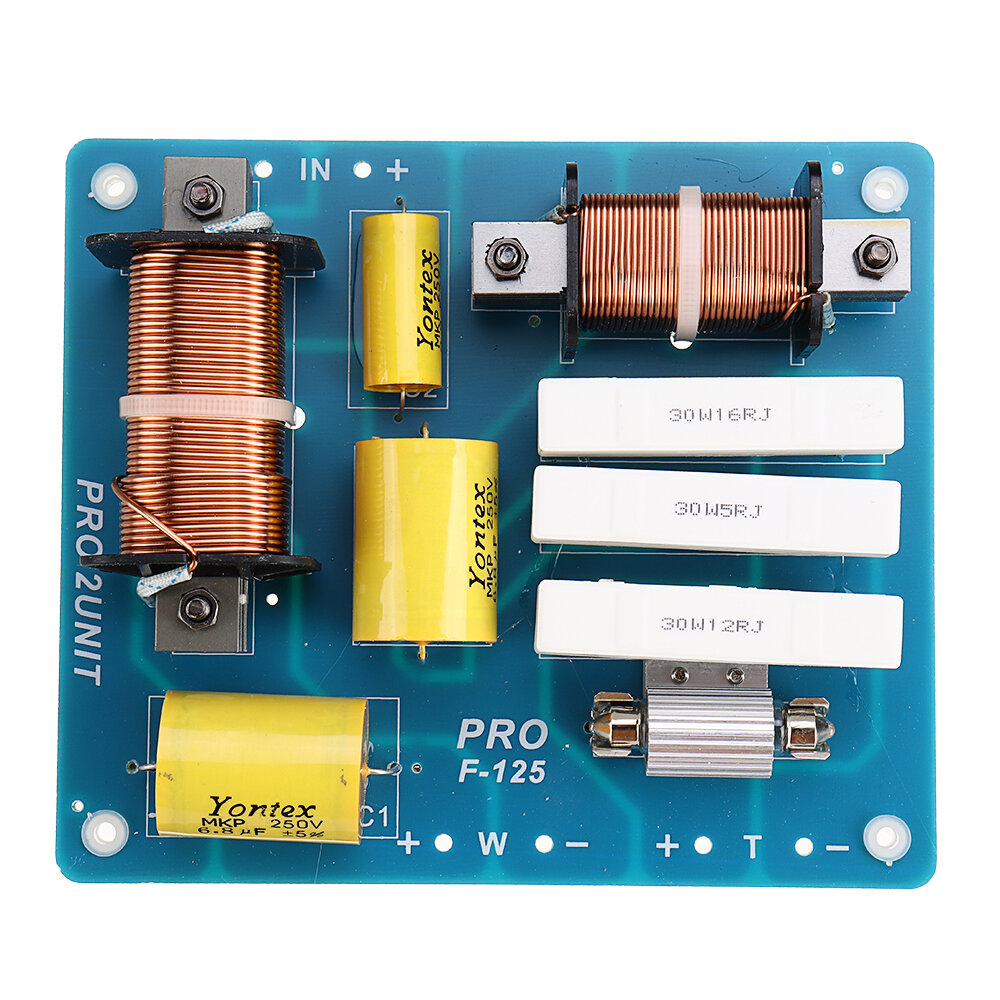 Carriere 120W Diviseur de Fréquence de Haut-Parleur Audio 2 Voies 20Khz Diviseur de Fréquence des Aigus et des Basses HiFi Filtre Croisé Haute Fidélité