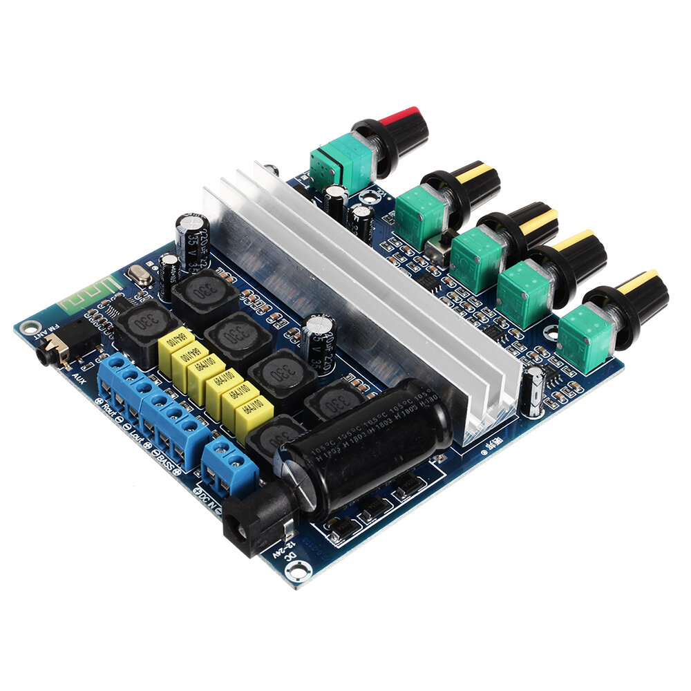 Elecbee TPA3116 Scheda Amplificatore Subwoofer 2.1 Canali Ad Alta Potenza Bluetooth 4.2 Amplificatori Audio DC12V-24V 2*50W + 100W Amplificador Board Only