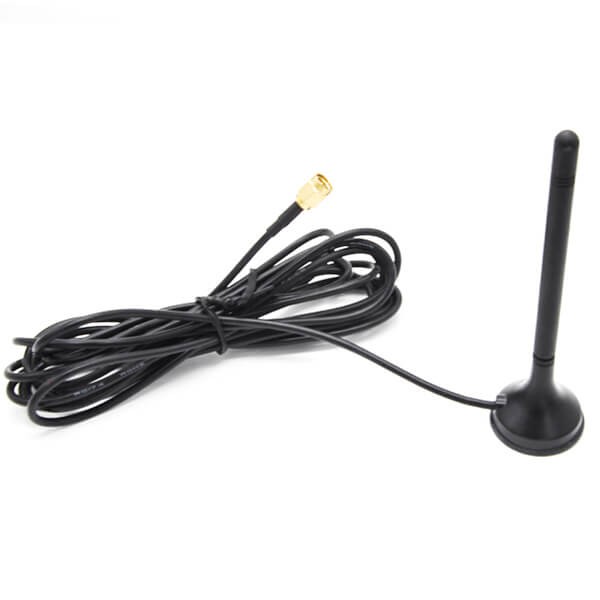 Elecbee Magnetic Mount 470-860MHz 3G GSM Antenna with SMA Sucker 2.5DBI RG174