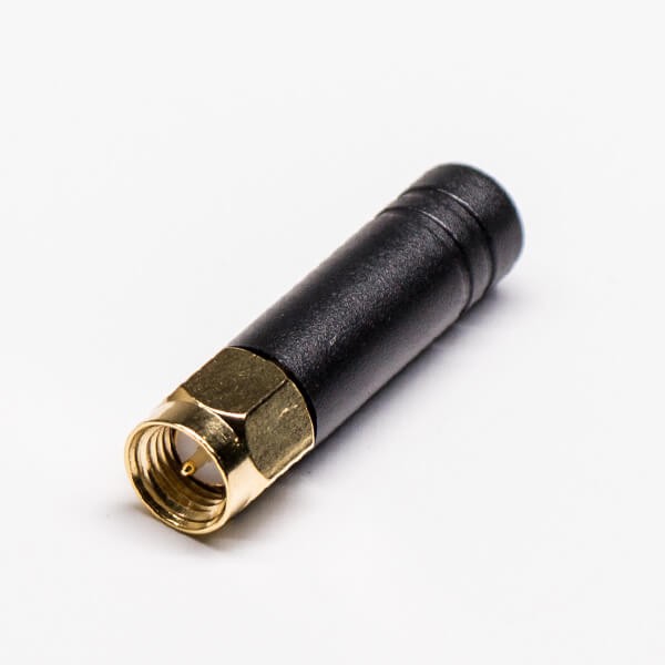 Elecbee GPRS Small Pepper Antenna SMA Connector Male Black with Golden Pin