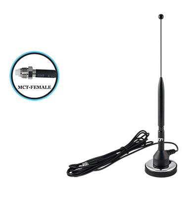 Elecbee Auto Cell Antenna, 2&quot; Magnet Base, 11&quot; Tall, 10ft Cable, MCT Connector