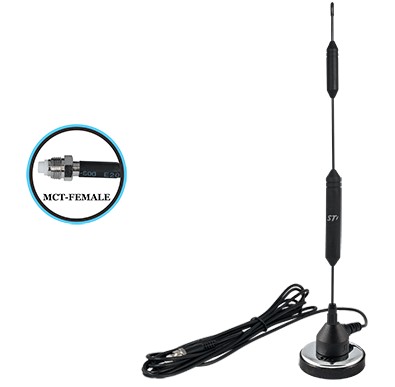Elecbee Auto Cell Antenna, 2&quot; Magnet Base, 14&quot; Tall, 10ft Cable, MCT Connector