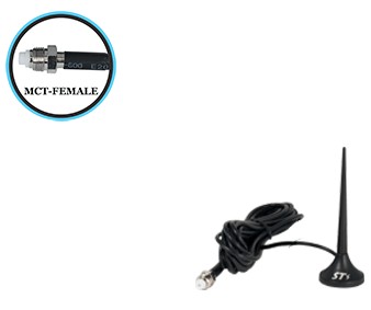 Elecbee Auto Cell Antenna, 2" Magnet Base, 3" Tall, 10 ft Cable, MCT Connector